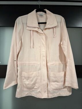 Christopher & Banks Light Pink Drawstring Utility Jacket